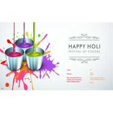 Color Bucket Holi Card